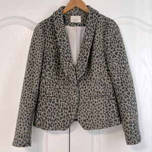 LOFT Gray and Black Blazer Elegant Suit Jacket
